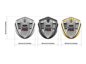 Ford Metallico Emblema Badge Ispirato Corse Lucido